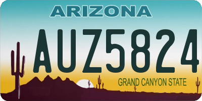 AZ license plate AUZ5824