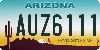 AZ license plate AUZ6111