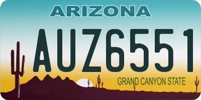 AZ license plate AUZ6551