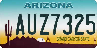 AZ license plate AUZ7325