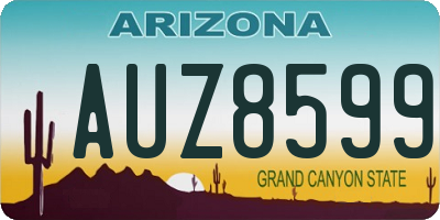AZ license plate AUZ8599