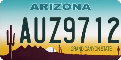 AZ license plate AUZ9712