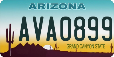 AZ license plate AVA0899