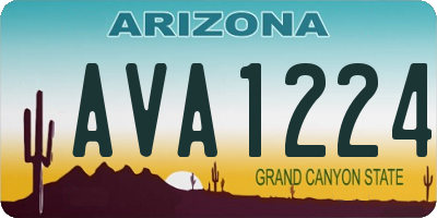 AZ license plate AVA1224