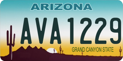 AZ license plate AVA1229