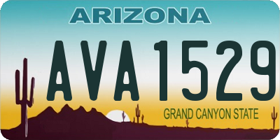 AZ license plate AVA1529