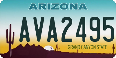 AZ license plate AVA2495