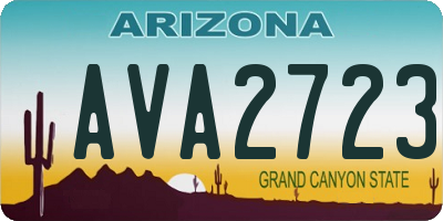 AZ license plate AVA2723