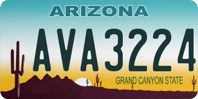AZ license plate AVA3224