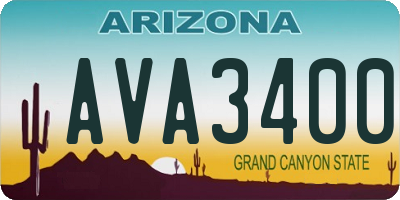 AZ license plate AVA3400