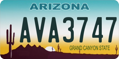 AZ license plate AVA3747