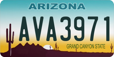 AZ license plate AVA3971