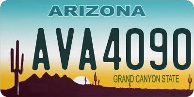 AZ license plate AVA4090