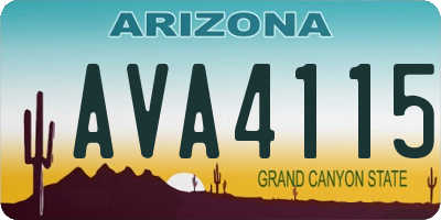 AZ license plate AVA4115