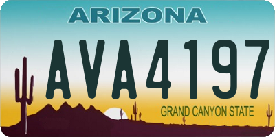 AZ license plate AVA4197