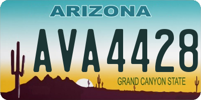 AZ license plate AVA4428