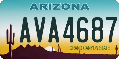 AZ license plate AVA4687