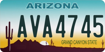 AZ license plate AVA4745