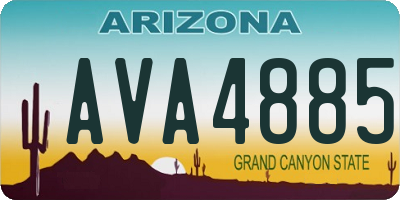AZ license plate AVA4885