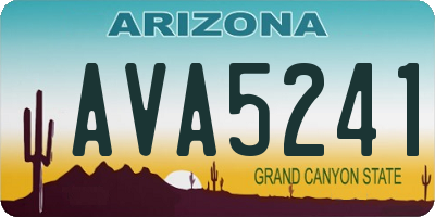 AZ license plate AVA5241