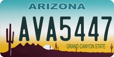 AZ license plate AVA5447