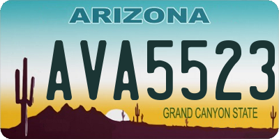 AZ license plate AVA5523
