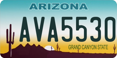 AZ license plate AVA5530