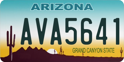 AZ license plate AVA5641