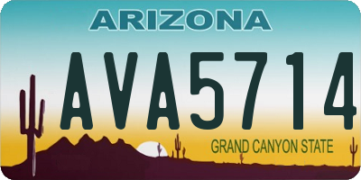 AZ license plate AVA5714