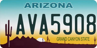 AZ license plate AVA5908