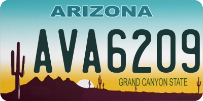 AZ license plate AVA6209
