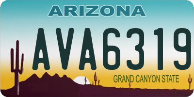 AZ license plate AVA6319