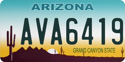 AZ license plate AVA6419