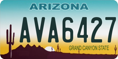 AZ license plate AVA6427