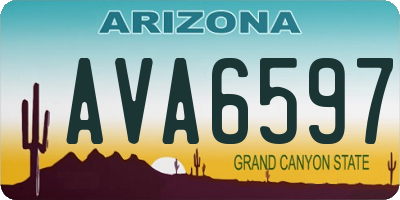 AZ license plate AVA6597