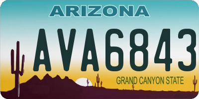 AZ license plate AVA6843