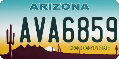 AZ license plate AVA6859