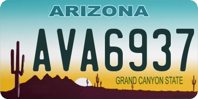 AZ license plate AVA6937