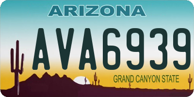 AZ license plate AVA6939