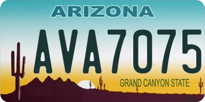 AZ license plate AVA7075