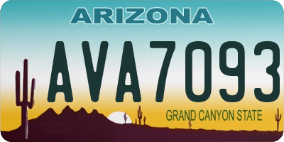 AZ license plate AVA7093