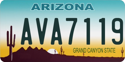 AZ license plate AVA7119