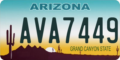 AZ license plate AVA7449