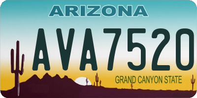 AZ license plate AVA7520