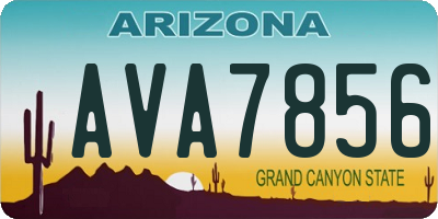 AZ license plate AVA7856