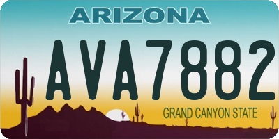 AZ license plate AVA7882
