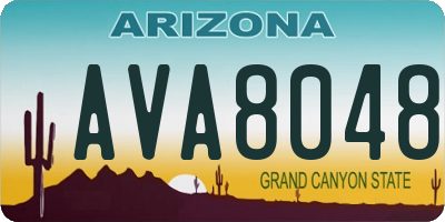 AZ license plate AVA8048
