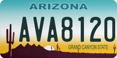 AZ license plate AVA8120