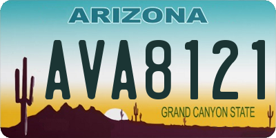 AZ license plate AVA8121