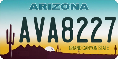 AZ license plate AVA8227
